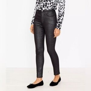 Loft Gold Shimmer Skinny Jeans
